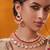 Gold plated red stone kundan necklace set
