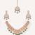Gold plated green stone kundan necklace set