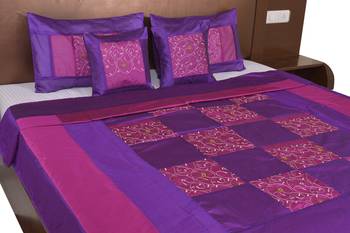 Polysilk Embroidered Bed Cover Set 4