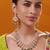 Gold plated green stone kundan necklace set