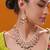 Gold plated green stone kundan necklace set
