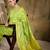 elegant pista green banarasi art silk saree with weaving work 