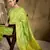 elegant pista green banarasi art silk saree with weaving work 