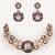 Gold plated multicolor stone kundan necklace set