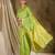 elegant pista green banarasi art silk saree with weaving work 