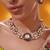 Gold plated multicolor stone kundan necklace set
