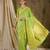 elegant pista green banarasi art silk saree with weaving work 