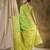 elegant pista green banarasi art silk saree with weaving work 