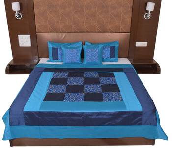 Polysilk Embroidered Bed Cover Set 3