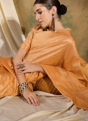 timeless cream banarasi art silk saree with weaving work  1