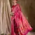 beautiful pink banarasi art silk saree with weaving work 