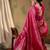 beautiful pink banarasi art silk saree with weaving work 