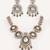 Gold plated green stone kundan necklace set