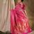 beautiful pink banarasi art silk saree with weaving work 