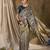 stylish grey banarasi art silk saree with weaving work 