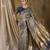 stylish grey banarasi art silk saree with weaving work 