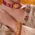 Gold plated red stone kundan necklace set