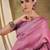delicate baby pink banarasi art silk saree with weaving work 