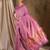 delicate baby pink banarasi art silk saree with weaving work 
