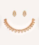 Gold plated kundan necklace set