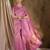 delicate baby pink banarasi art silk saree with weaving work 