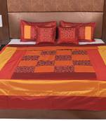 Polysilk Embroidered Bed Cover Set