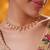 Gold plated kundan necklace set