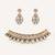 Gold plated green stone kundan necklace set