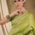 refreshing pista green banarasi art silk saree with weaving work 