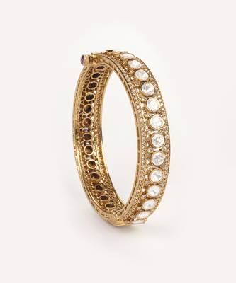 Gold plated kundan bangles 2