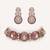 Gold plated red stone kundan necklace set