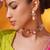 Gold plated red stone kundan necklace set