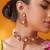 Gold plated red stone kundan necklace set