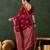 women's red jacquard silk weaving saree     radiant red royalty