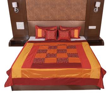 Polysilk Embroidered Bed Cover Set 3