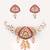Gold plated red stone kundan necklace set