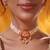 Gold plated red stone kundan necklace set