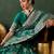 women's green soft banarasi art silk weaving saree     gorgeous green banarasi