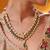 Gold plated green stone kundan necklace set
