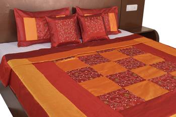 Polysilk Embroidered Bed Cover Set 4