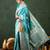 women's teal soft banarasi art silk weaving saree     timeless teal banarasi