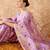 women's lavender banarasi art silk saree with exquisite weaving work 