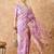 women's lavender banarasi art silk saree with exquisite weaving work 