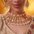Gold plated kundan necklace set
