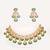 Gold plated green stone kundan necklace set