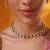 Gold plated kundan necklace set