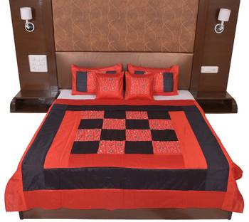 Polysilk Embroidered Bed Cover Set 3