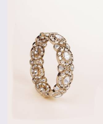 Gold plated kundan bangles 2