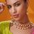 Gold plated kundan necklace set