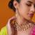 Gold plated kundan necklace set